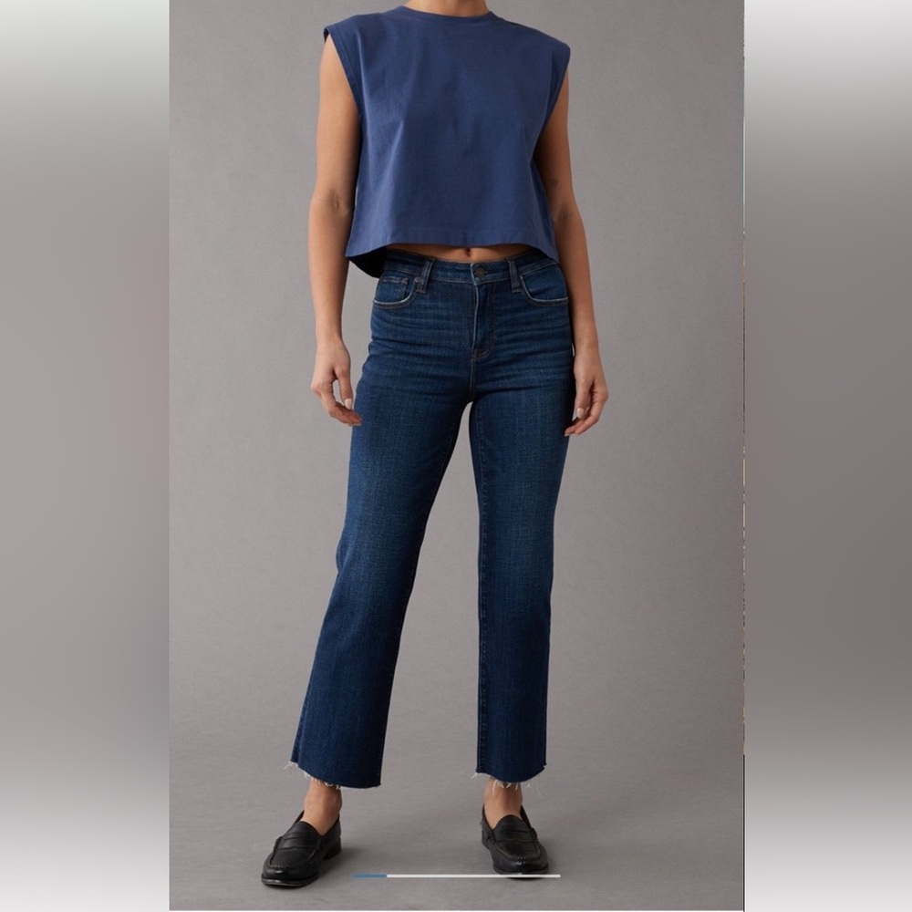 New with tags American Eagle high rise kick bootcut crop Jean size 14
